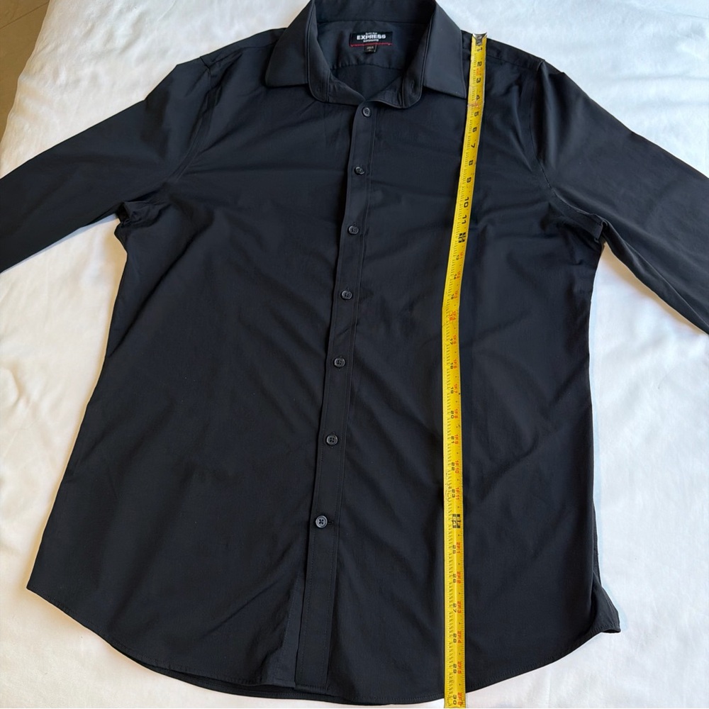 Men’s Express Extra Slim Solid Wrinkle-Resistant … - image 7